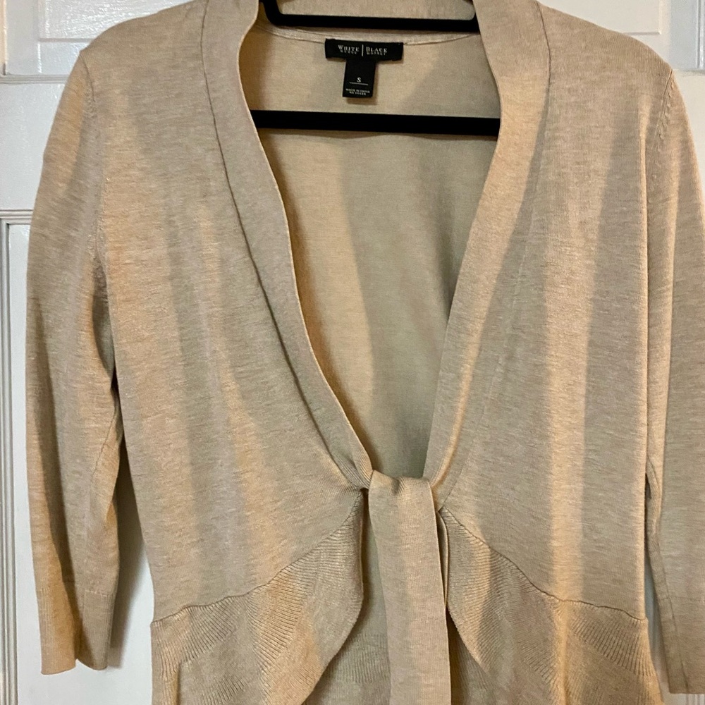 White House Black Market Cream Women's Cardigan